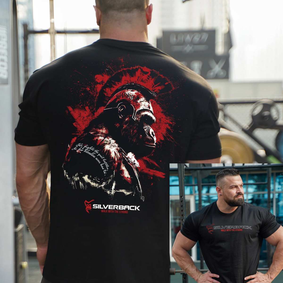 

Silverback Fitness Тренування Спортзал Відпочинок Футболка Чоловіча та Жіноча Люксовий Бренд Топ 2026 Новий Арт Логотип Тренд 2XL
