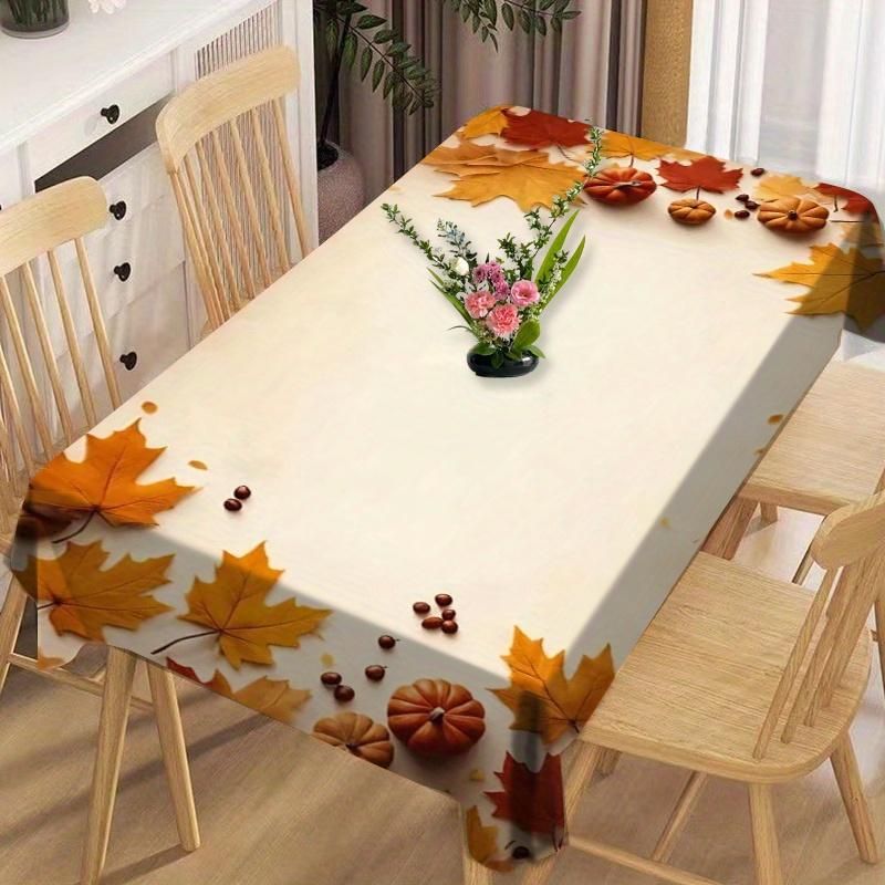 Autumn Harvest Rectangle Table Cloth for Table Decor Kitchen Dining Waterproof Reusable Tablecloth for Tables Wedding Party