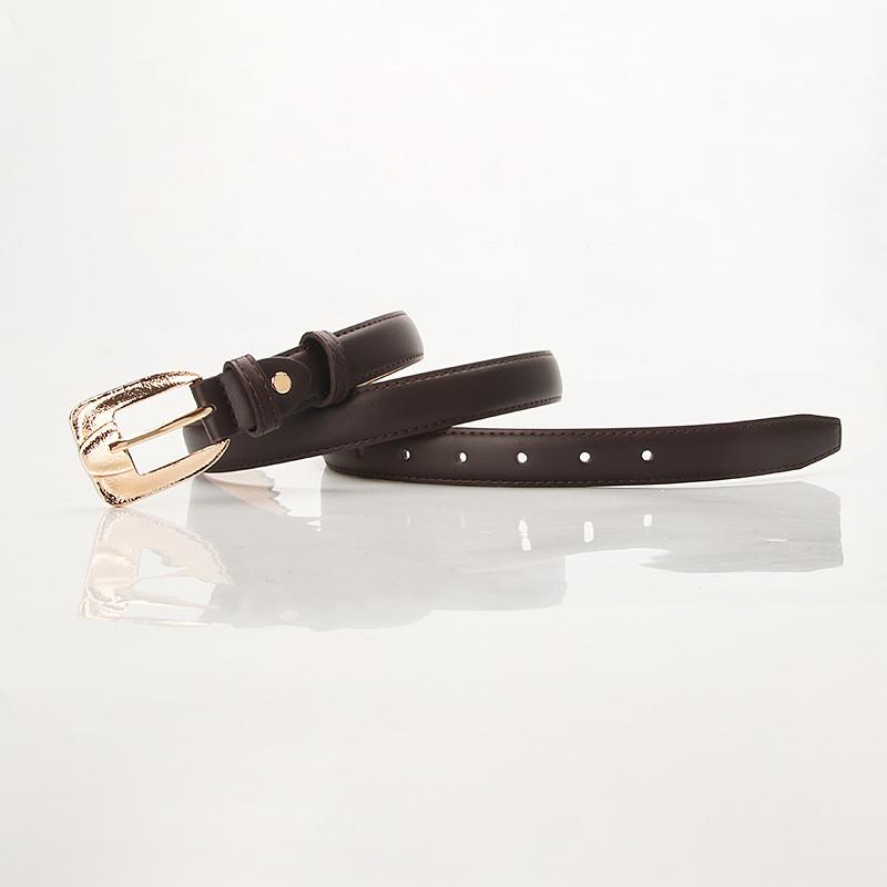 Minimalist Pu Leather Belt For Women With Alloy Pin Buckle Casual Office Style