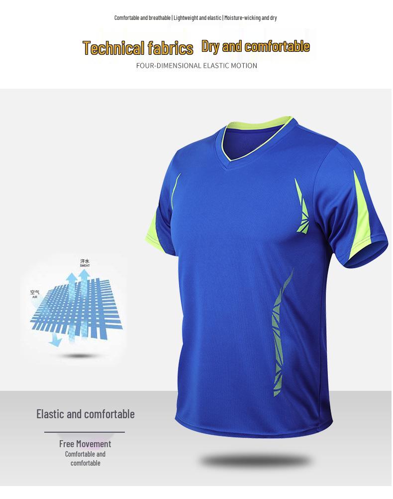 Herr Snabbtorkande Lös Passform Kortärmad Löpar T-shirt - Plus Size Casual Sportkläder