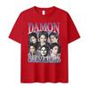 Damon Salvatore IanSomerhalder TV Drama Pattern Tshirt for Women Retro Gothic Fashion Oversized Tshirt for Women's Street Wear