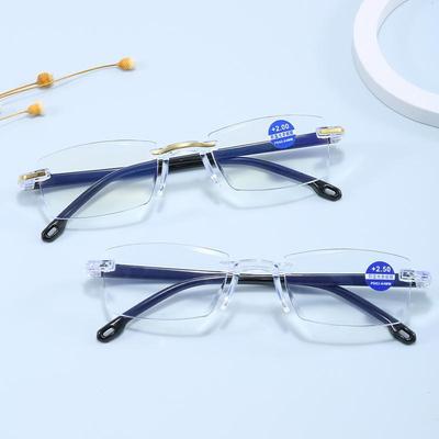 Intelligente randlose Blaulicht-Lesebrille mit Zoom - Schlichtes Design