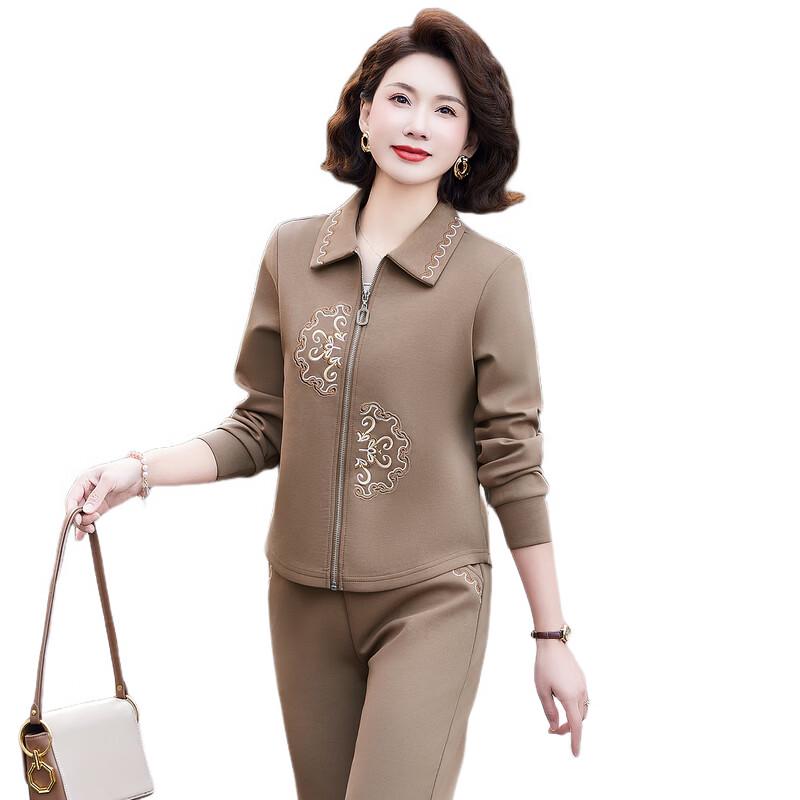 Stylish Two-Piece Sportswear Set for Middle-Aged Women