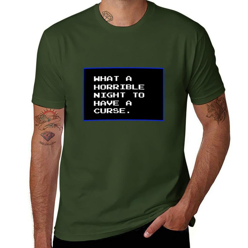 What a Horrible Night To Have a Curse T-Shirt Customs Tops Quick Drying Boys Animal Print Men Clothes