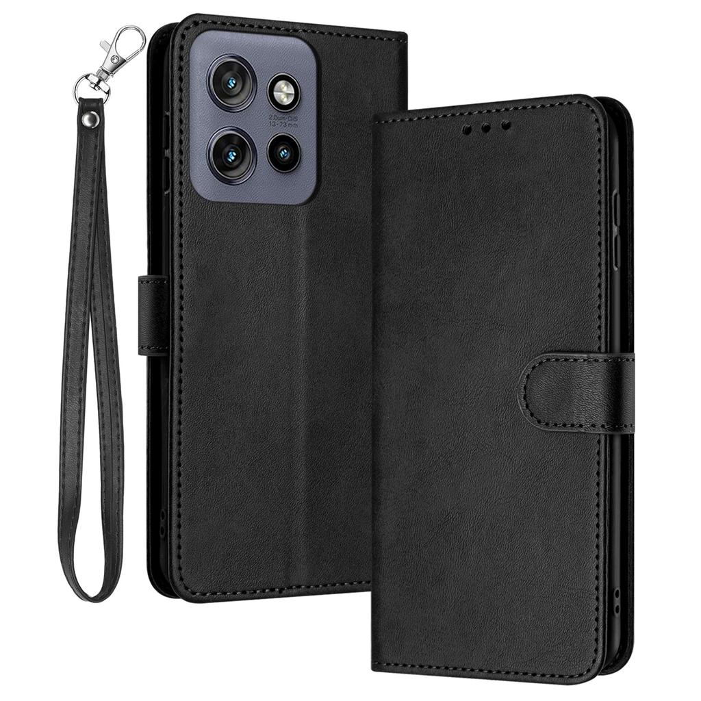 For Motorola Edge 50 Neo 5G/Moto S50 5G/Thinkphone 25 5G Case Flip Stand PU Leather Wallet Phone Cover Calf Texture