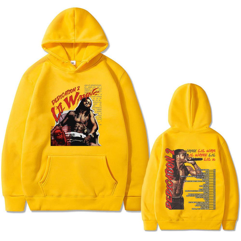Rapper Lil Wayne Dedication Graphic Print Hoodie Men Women
