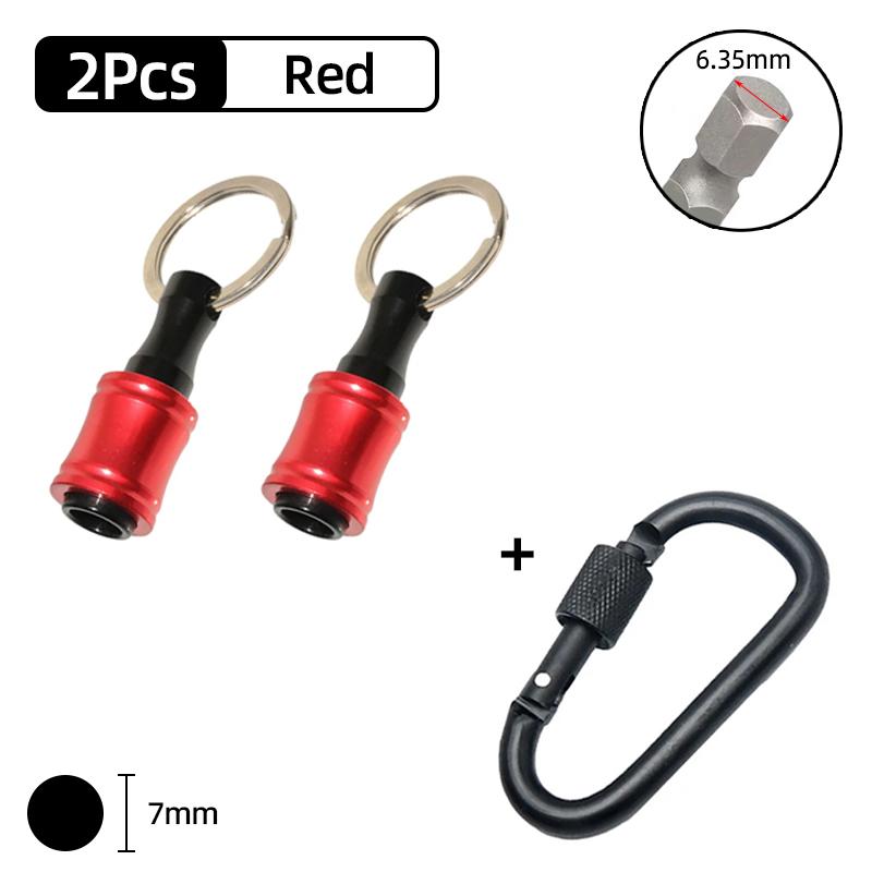 Schraubendreher-Bit-Halter 1/4 Zoll Sechskantschaft Verlängerungsstange Schnellwechsel Aluminiumlegierung Schlüsselanhänger Bohrer Schraubenadapter Handwerkzeug