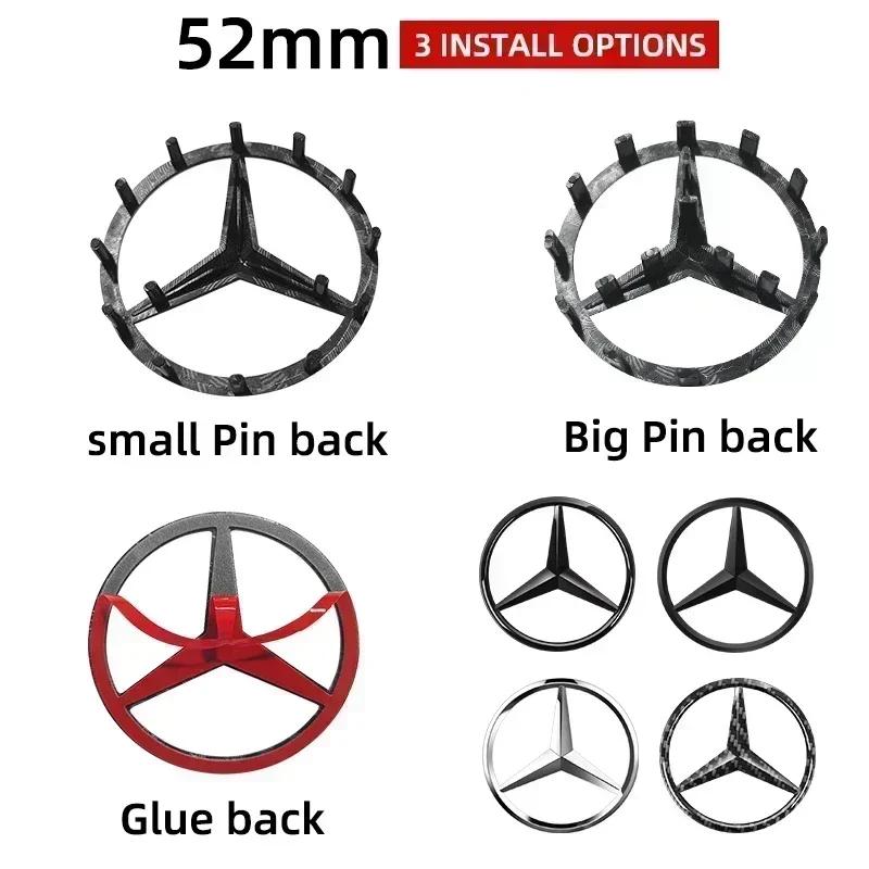 1pcs 52mm 57mm Car Steering Wheel Badge Emblem Sticker For Mercedes Benz W204 W205 W212 W213 W221 W177 W246 GLA GLC CLA A Class NI9
