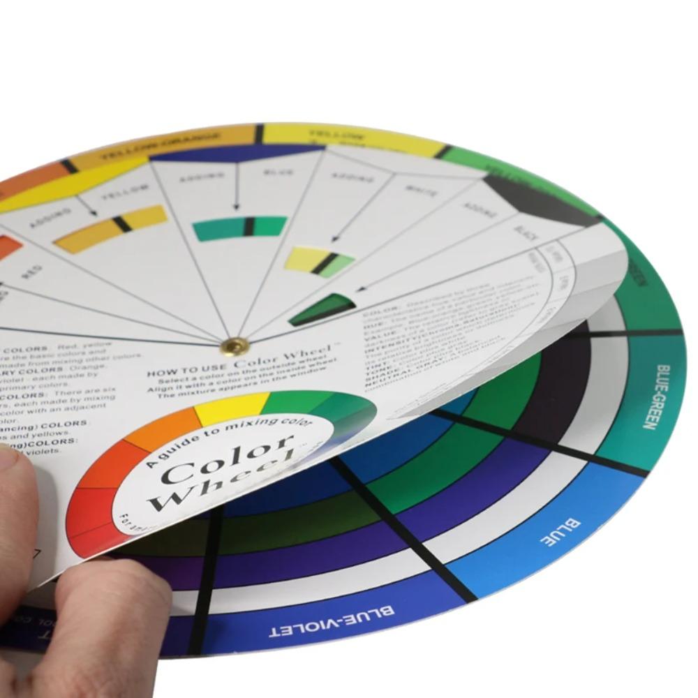 Rueda de Colores Creativa, Guía de Aprendizaje para Mezclar Pinturas, Herramienta de Enseñanza para Clases de Arte de Maquillaje, Pintura, Tatuaje, Tablero de Mezcla de Colores