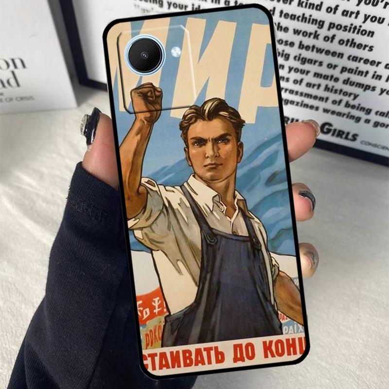 

Vintage Stalin USSR CCCP For Realme C75 C55 C71 C61 C53 C33 C63 C51 C65 C67 11 12 13 14 15 Pro Plus GT6 GT7 Pro Case For Realme GT6