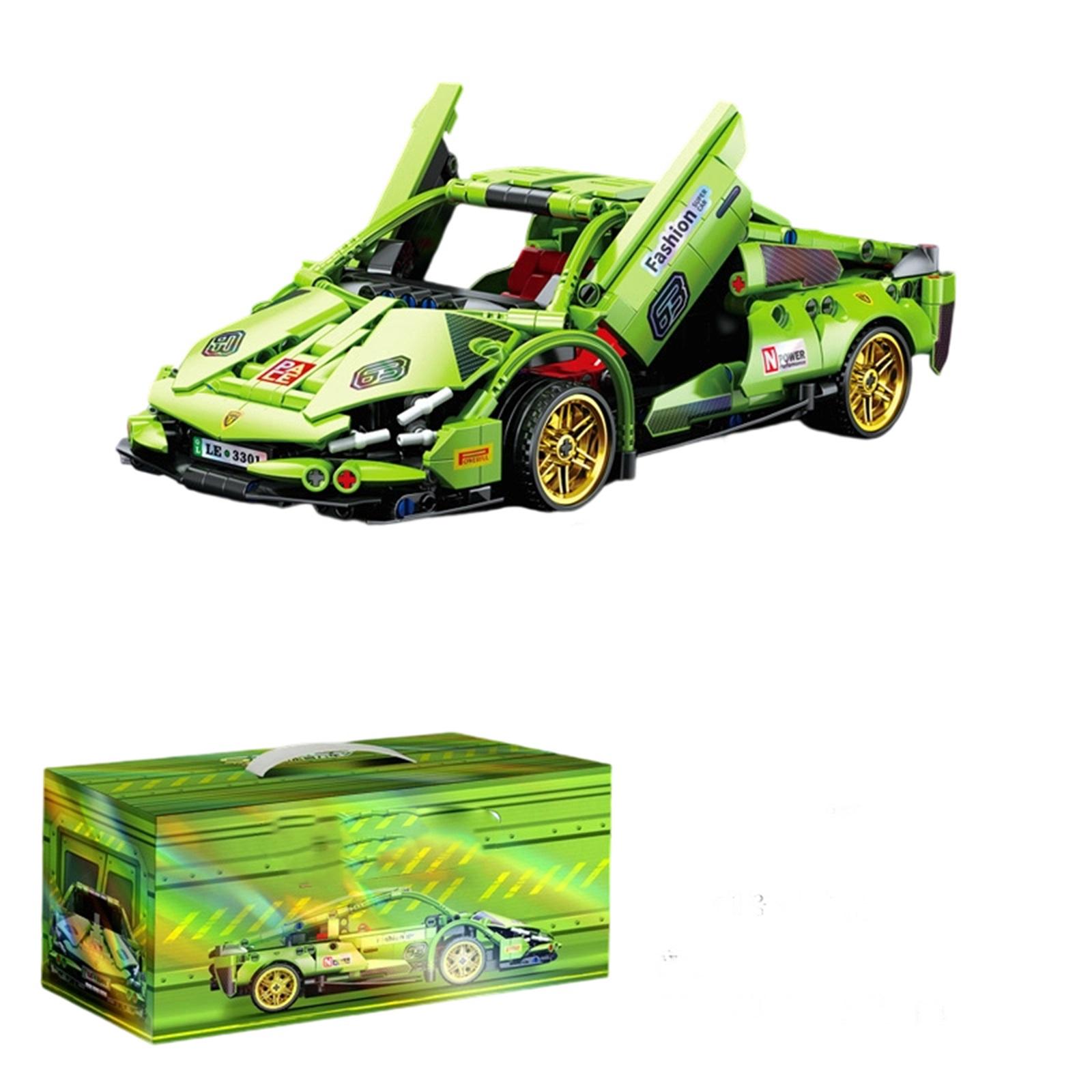 

Детский пазл-конструктор гоночного автомобиля, модель спортивного автомобиля, совместимый с конструктором, подарок для мальчика One Size