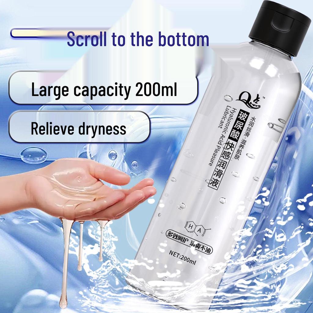 Medical Grade Water-Soluble Hyaluronic Acid Lubricant for Intimacy - No-Wash Liquid for Couples