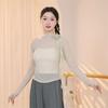 OEING Women's Mesh Half-High Collar Dance Practice Top