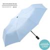 Umbrella Sunny And Rainy Automatic With Printed Logo Black Plastic Spf Sunscreen Threefolding Design