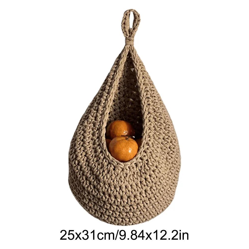 Cesto in Rattan da Parete Fioriera in Vimini Appesa Vaso Intrecciato in Rattan Cesti Cachepot Per Fiori Giardino Balcone Arredamento Casa