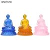 1 PCS 19cm High Resin Buddha Statue Home Living Room Pharmacist Buddha Temple Offering Feng Shui Ornaments