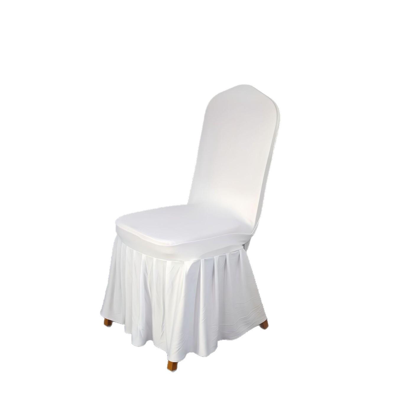 

White Elastic Chair Cover for Weddings and Events 45x45x95 cm белый