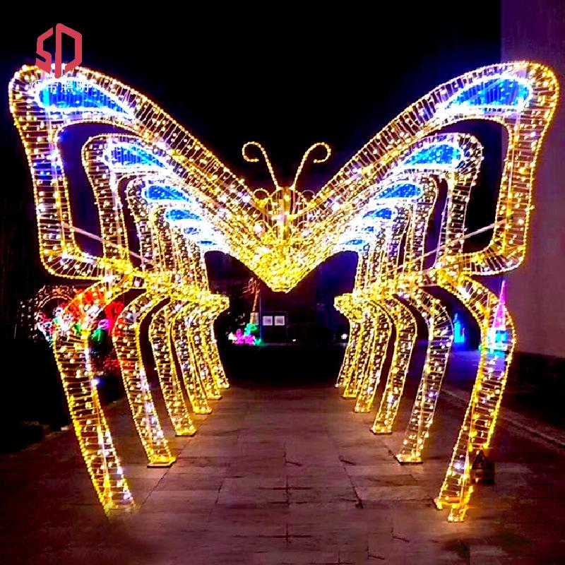 LED Heart Arch Tunnel Corridor Lighting for Cultural Tourism and Decorations