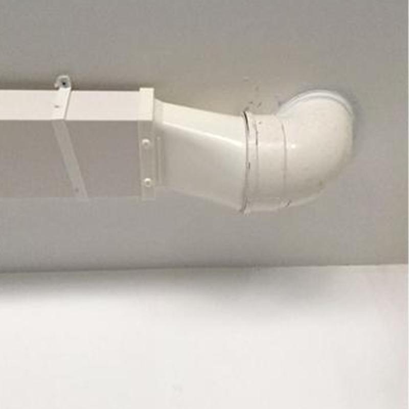 Flat Ducting Adaptors To Round Converter Dryer Vents Hose Adapters Rectangular To Round Straight Channel Connector