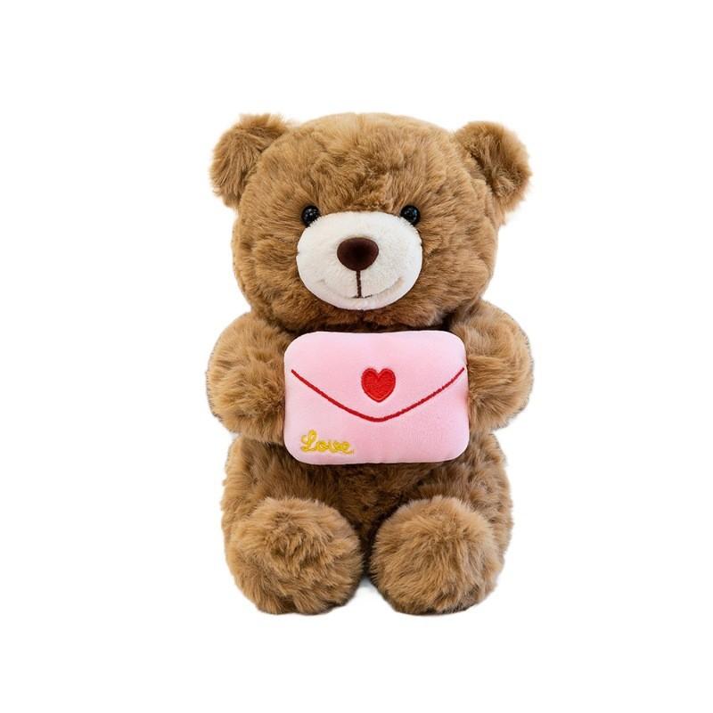 

Teddy Bear Love Heart Plush Toy With Envelope For Valentines Day Gift For Couples EnvelopeBear
