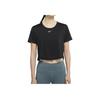 Nike Dri-FIT One Printed Logo Solid Color Round Neck Short Sleeve T-Shirt Women Tops Black DD4955-010