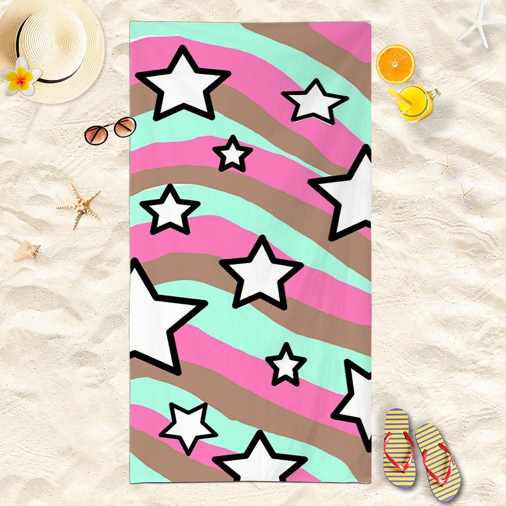 Tropical Palm Tree Beach Towel Microfiber Quick Dry Sandproof Summer Swimming Bath Towel Soft Absorbent Travel Picnic