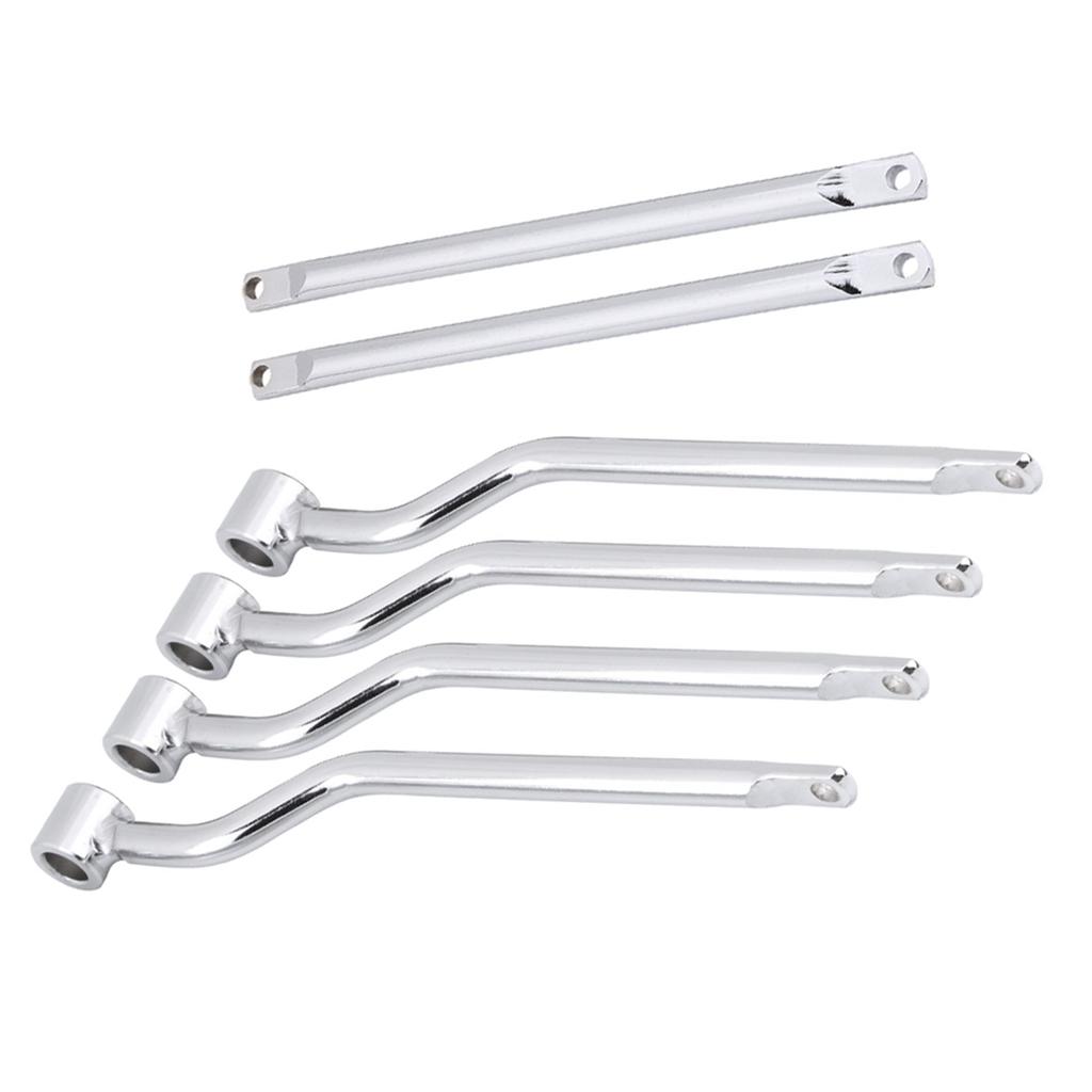 Motorcycle Saddlebag Support Bars Brackets Kit for Honda Suzuki Yamaha Kawasaki Silver