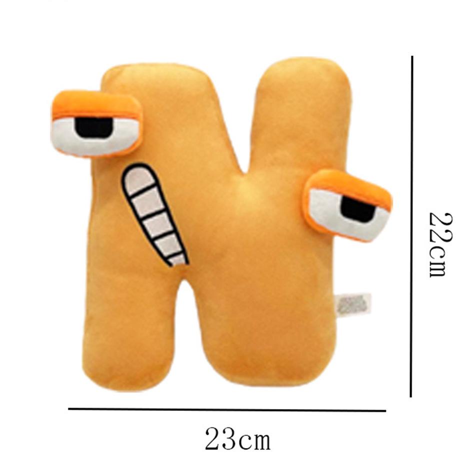 Alphabet Lore Plüschtiere Anime Puppe Kawaii 26 englische Buchstaben Stofftiere Kinder Aufklärung Montessori Plüschtier Puppe Geschenke