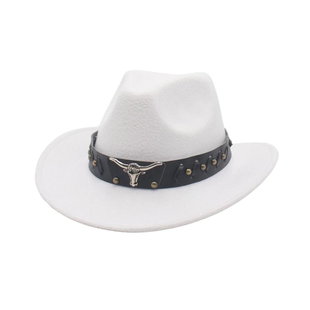 Western Cowboy Hat Women Men Decor Classic Western Cowgirl Hat Sun Protection Hat for Gift Winter Fall Party Costume Accessories