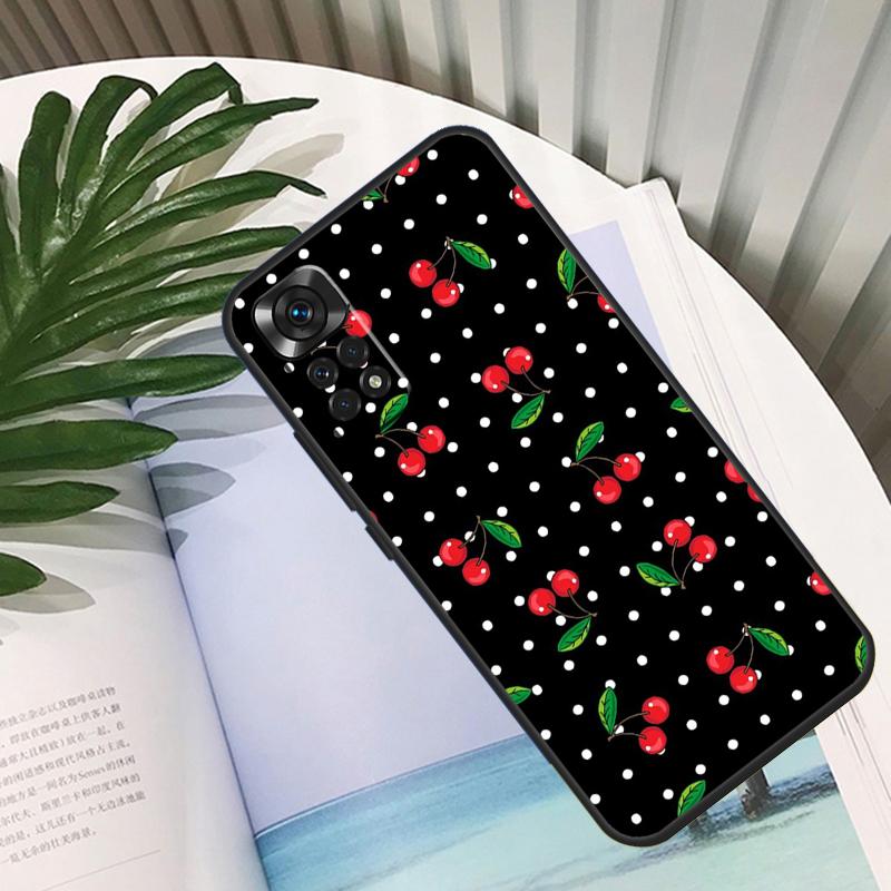 Food Fruit Red Cherry Funda For Xiaomi Redmi Note 13 10 11 12 14 15 Pro Plus Case For Redmi 15C 12C 13C 14C 10C 15