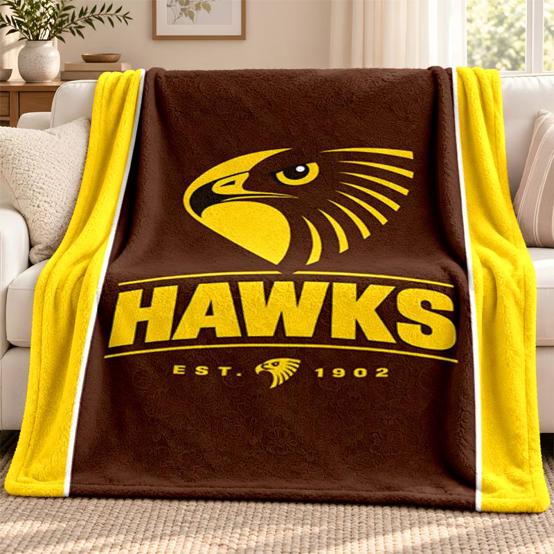 Manta dos Hawthorn Hawks Manta de Flanela Macia Aconchegante Plush Throw para Sofá Cama Leve Decoração de Casa Acampamento ao Ar Livre