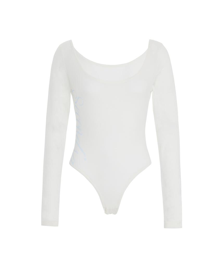 Sekeondeusolteu Salt Lettering Bodysuit (White)
