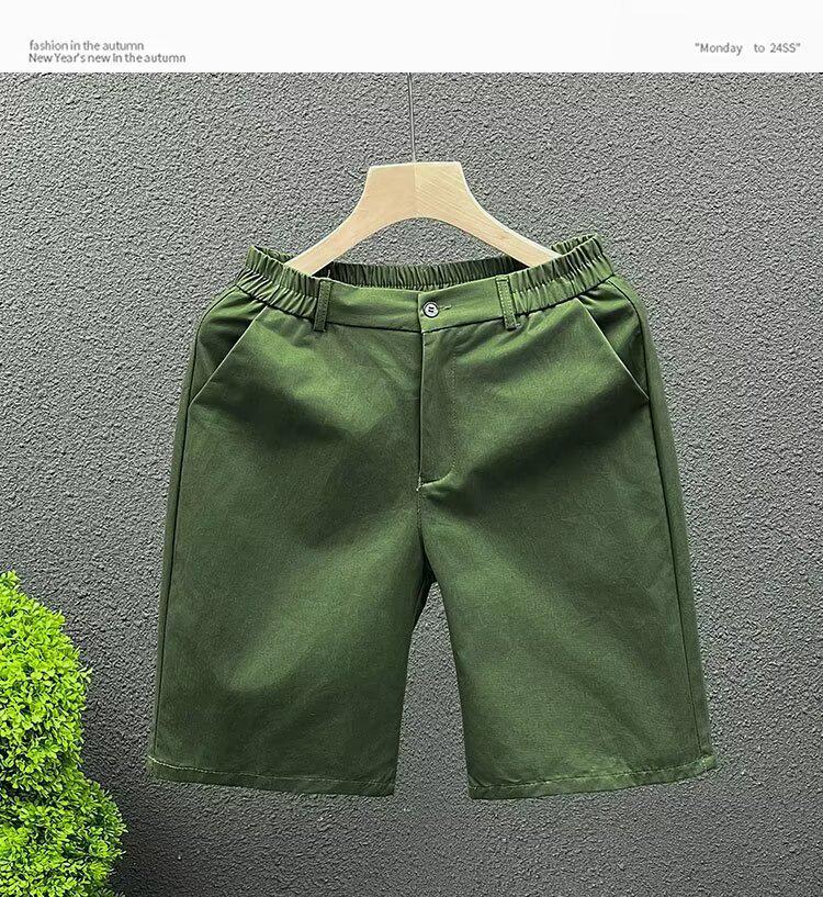 Washed Cotton High-Quality Men's Trendy Summer Shorts - New White Japanese Style