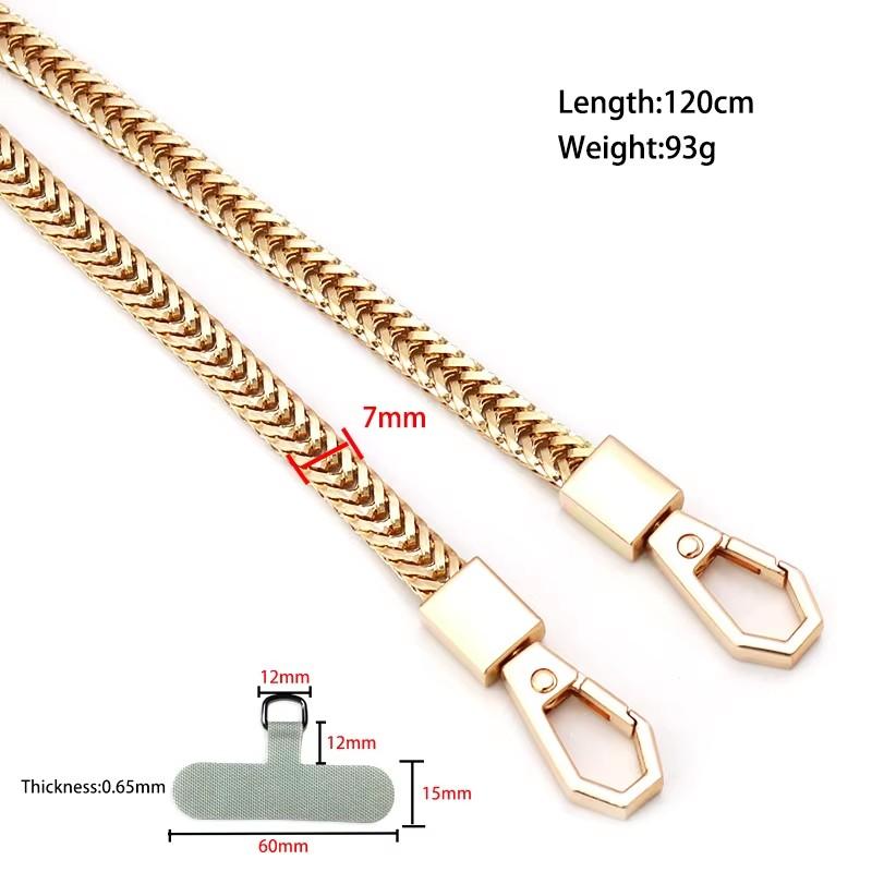 Chain Adapter for Cell Phone Strap with Shoulder Golden Chain Phone Strap Silver Metal Chain Strap Crossbody Phone Case Metal