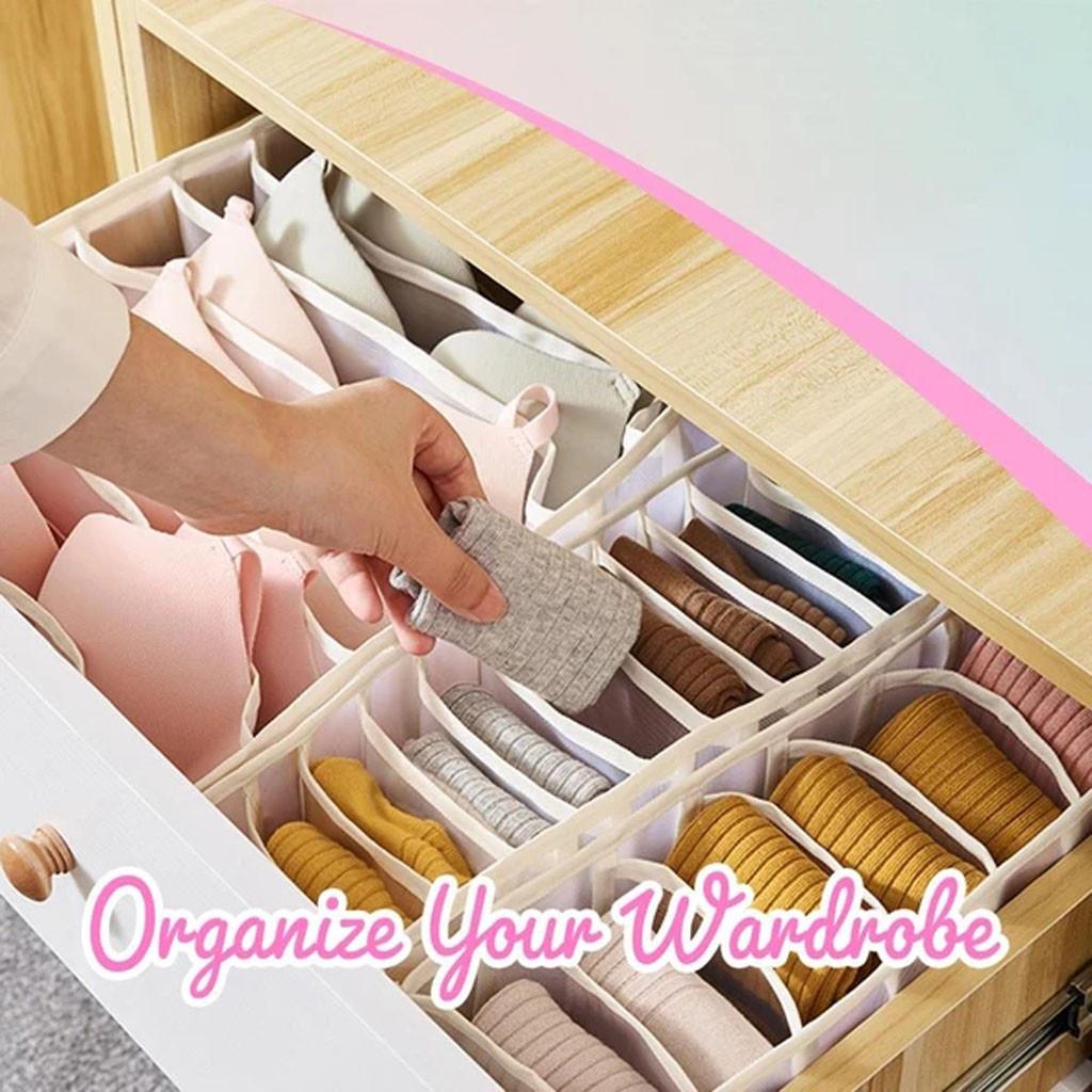 Underwear Storage Box with Compartments Socks Bra Underpants Organizer Drawers
