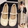 French Soft-soled Mary Jane Single Shoes Women's Thick Heel 2025 Spring New Light Mouth Versatile Evening Breeze with Skirt Grandma Shoes