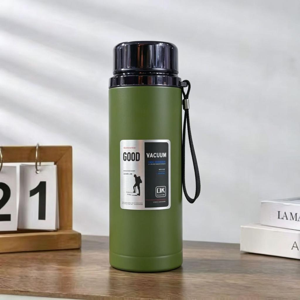 Stainless Steel Thermos Cup, Vacuum Thermal Insulation Water Cup, Car Portable Large-capacity Festival Gifts
