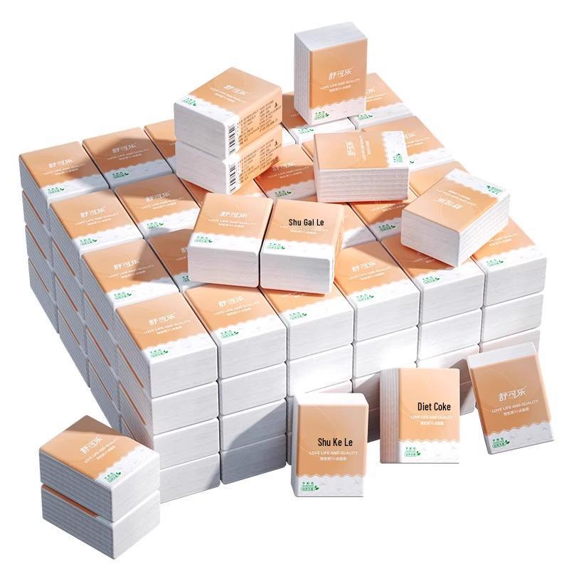 Large Portable Pocket Pack Facial Tissue - 30 Value Packs of Soft Wood Pulp Napkins