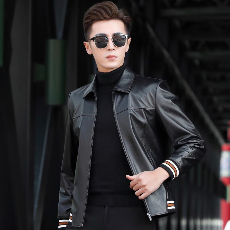 Men's Slim Fit Lambskin Motorcycle Leather Jacket