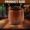 Charred Wooden Whiskey Glasses, Old Fashioned Bourbon Whiskey Glasses, Original-Bourbon Tumbler, Bourbon Gifts for Men, Whis-key Gifts for Men, 6