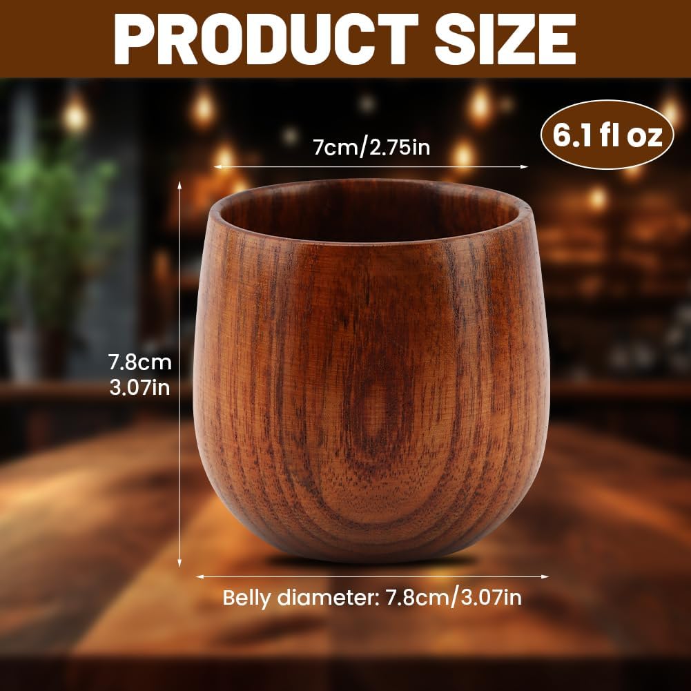 Charred Wooden Whiskey Glasses, Old Fashioned Bourbon Whiskey Glasses, Original-Bourbon Tumbler, Bourbon Gifts for Men, Whis-key Gifts for Men, 6