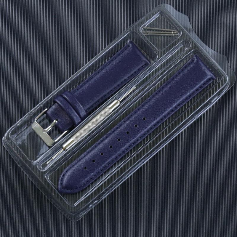 Stitched Genuine Leather Watch Straps in Green, Red, Pink - Available in 10mm, 12mm, 20mm, 22mm, 24mm