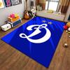 Blue Carpet with Letter D Design Suitable As a Non-slip Mat for the Living Room or Bedroom Sofa