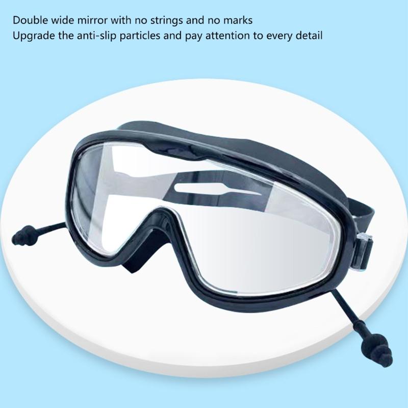 Adjustable Swim Training Glasses Professional Swimming Goggles Comfortable Large Frame Swim Glasses for Children Adults