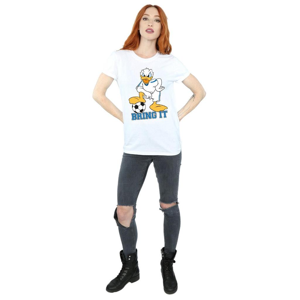 Disney Womens/Ladies Donald Duck Bring It Cotton Boyfriend T-Shirt