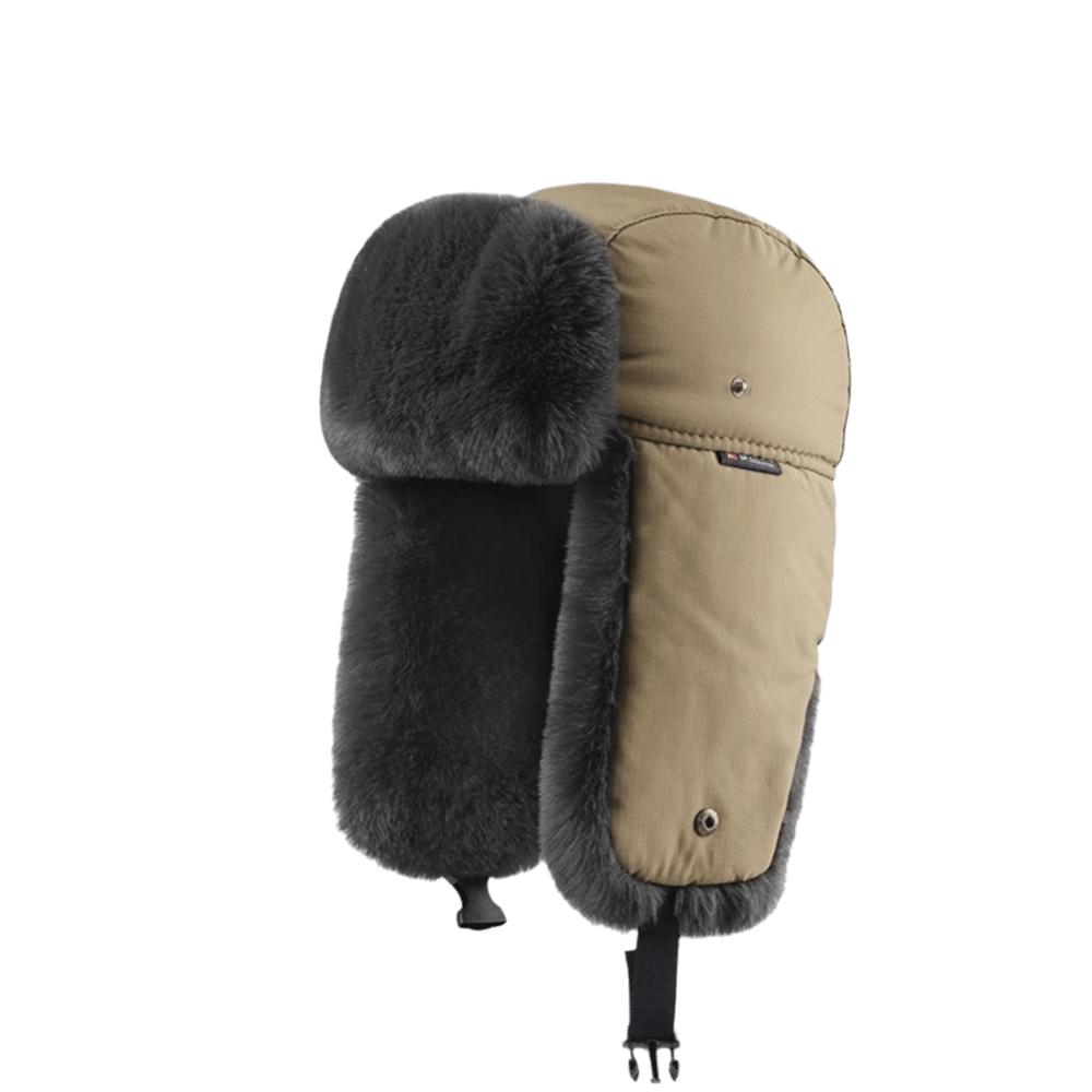 

Outdoor Winter Men s Lei Feng Cap Warm Waterproof Pilot Ski Hat Thickened Fleece Lined Ear Protection Hat Hunter Hat хаки
