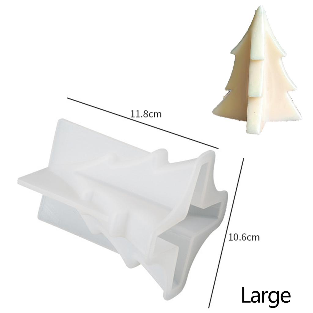 3D Christmas Tree Silicone Mold DIY Handmade Christmas Ornament Aromath Soap Epoxy Resin Plaster Craft Molds Home Festival Decor