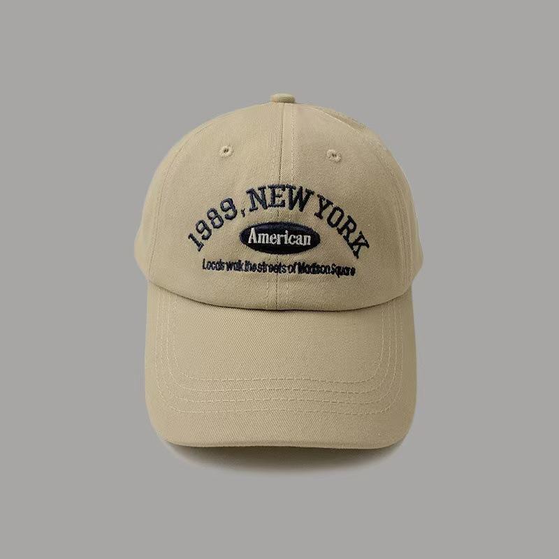Deep top big head circumference letter baseball cap women's versatile fashion embroidery sunscreen showing face small eaves sunshade cap