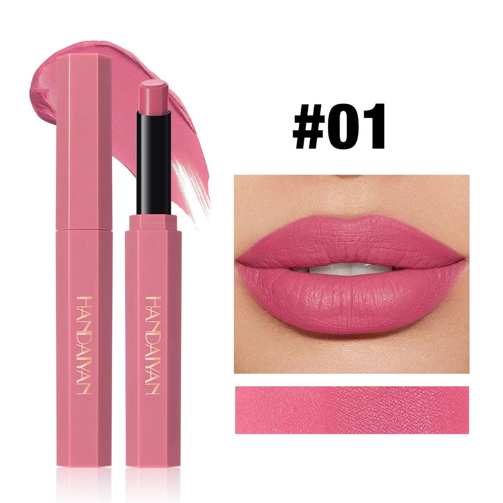6 Color Matte Lipstick Pencil Waterproof Long Lasting Non-Stick Cup Sexy Red Matte Solid Lip Gloss Nude Pink Lipstick Pen Makeup