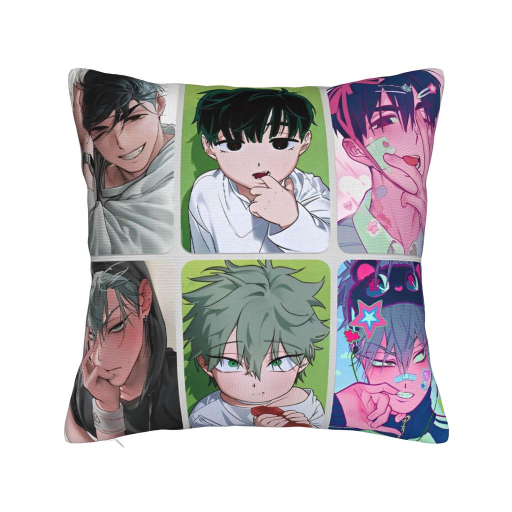 Alien Stage Anime Square Pillow Cases Cushion Cover Funny Zipper Decorative Pillowcase for Home 40x40cm